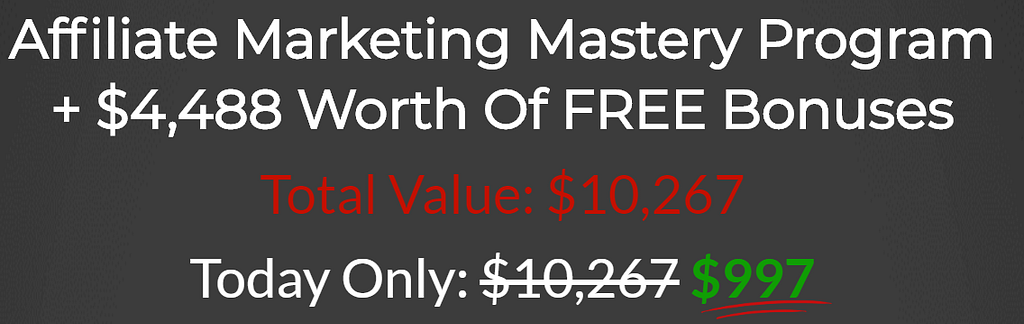 Affiliate Marketing Mastery Price
